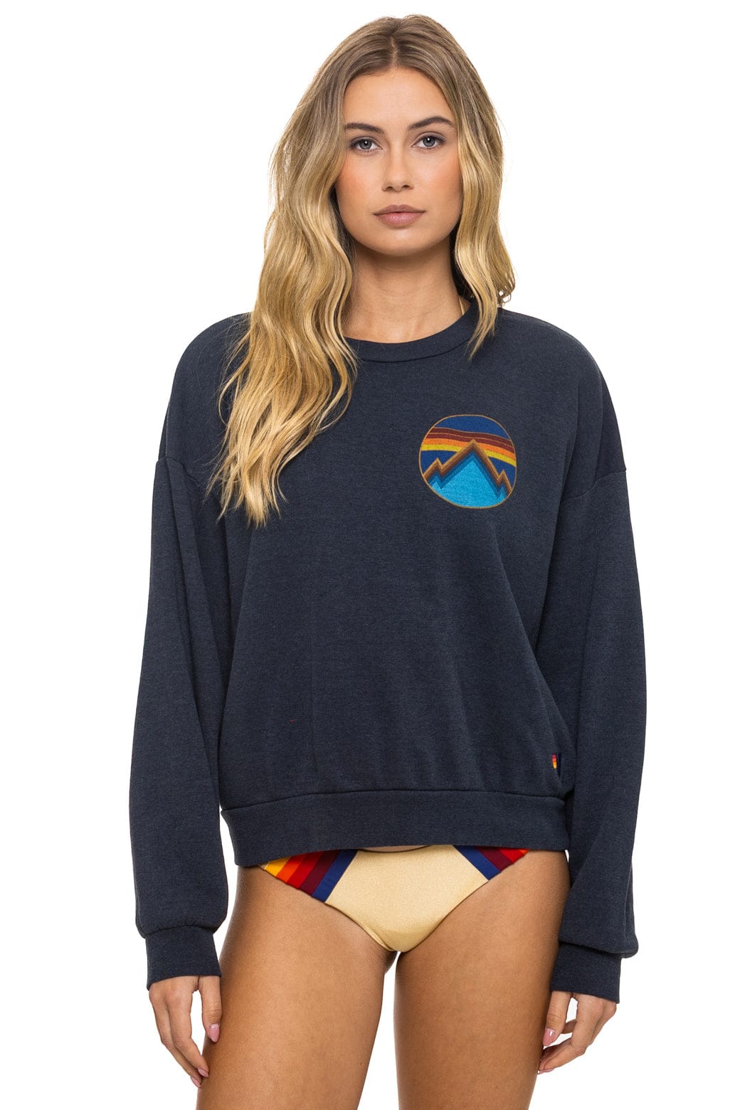 Retro ALL SEASONS CIRCLE RELAXED CREW SWEATSHIRT - CHARCOAL