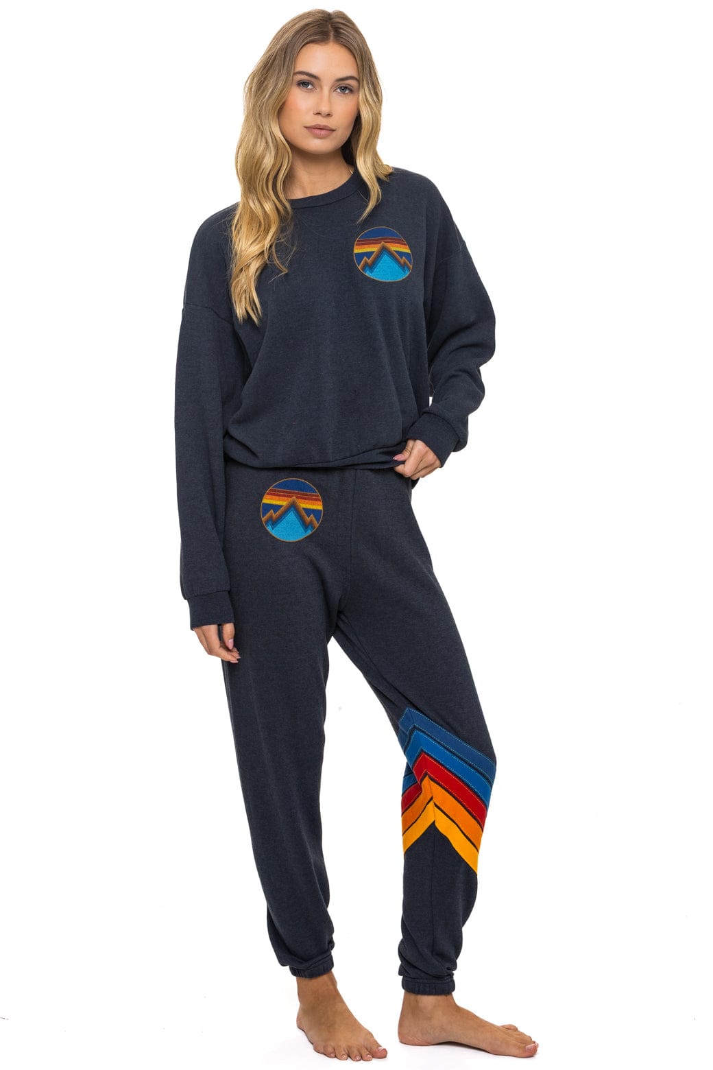 Retro ALL SEASONS CIRCLE RELAXED CREW SWEATSHIRT - CHARCOAL