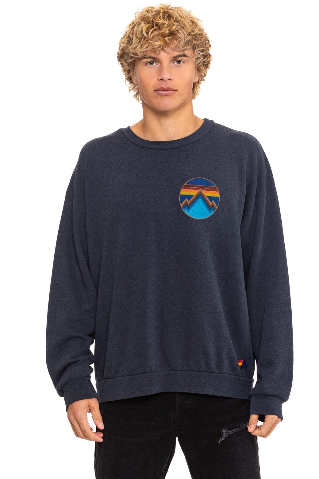 Retro ALL SEASONS CIRCLE RELAXED CREW SWEATSHIRT - CHARCOAL