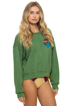Retro ALL SEASONS CIRCLE RELAXED CREW SWEATSHIRT - PALM