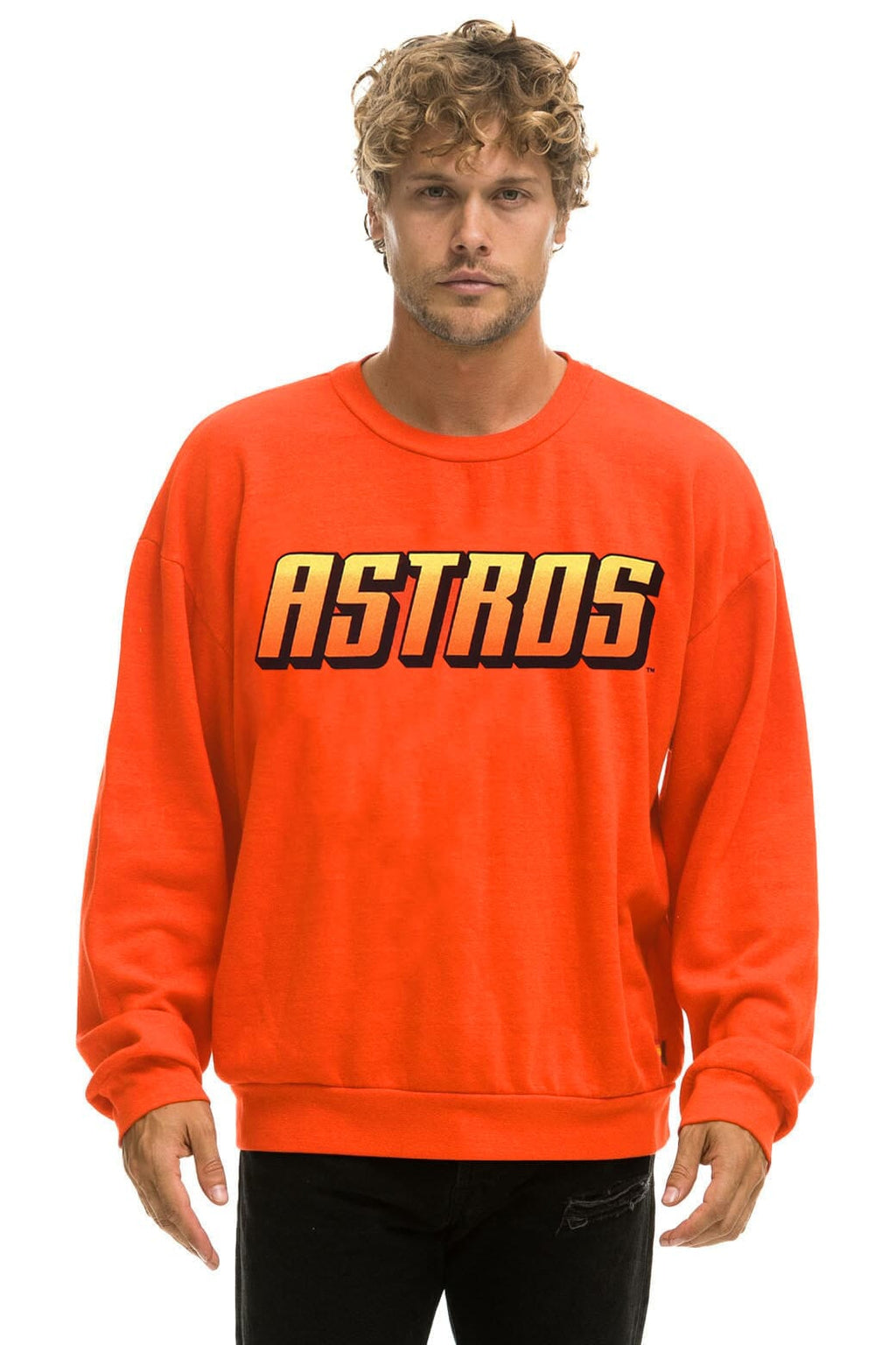 Retro HOUSTON ASTROS 2026 RELAXED CREW SWEATSHIRT - ORANGE