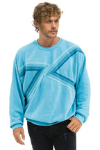 Retro BLAZE RELAXED CREW SWEATSHIRT - AQUA AQUA