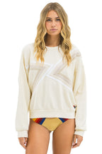 Retro BLAZE RELAXED CREW SWEATSHIRT - VINTAGE WHITE VINTAGE WHITE