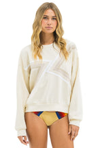 Retro BLAZE RELAXED CREW SWEATSHIRT - VINTAGE WHITE VINTAGE WHITE