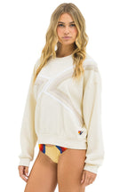 Retro BLAZE RELAXED CREW SWEATSHIRT - VINTAGE WHITE VINTAGE WHITE