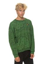 Retro BANDANA RELAXED CREW SWEATSHIRT - PALM