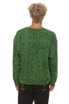 Retro BANDANA RELAXED CREW SWEATSHIRT - PALM