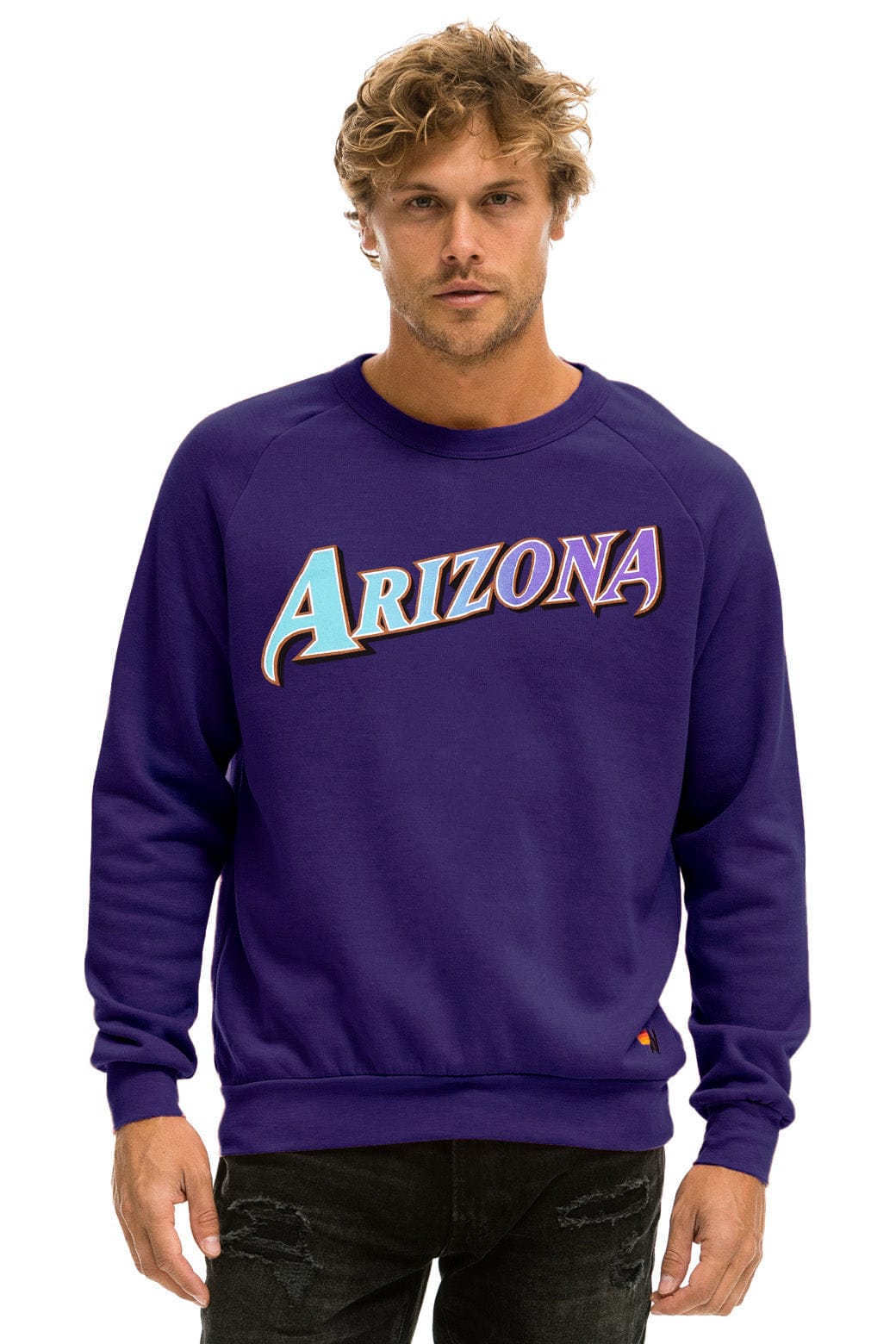 Retro ARIZONA DIAMONDBACKS 2026 RELAXED CREW SWEATSHIRT - DEEP PURPLE