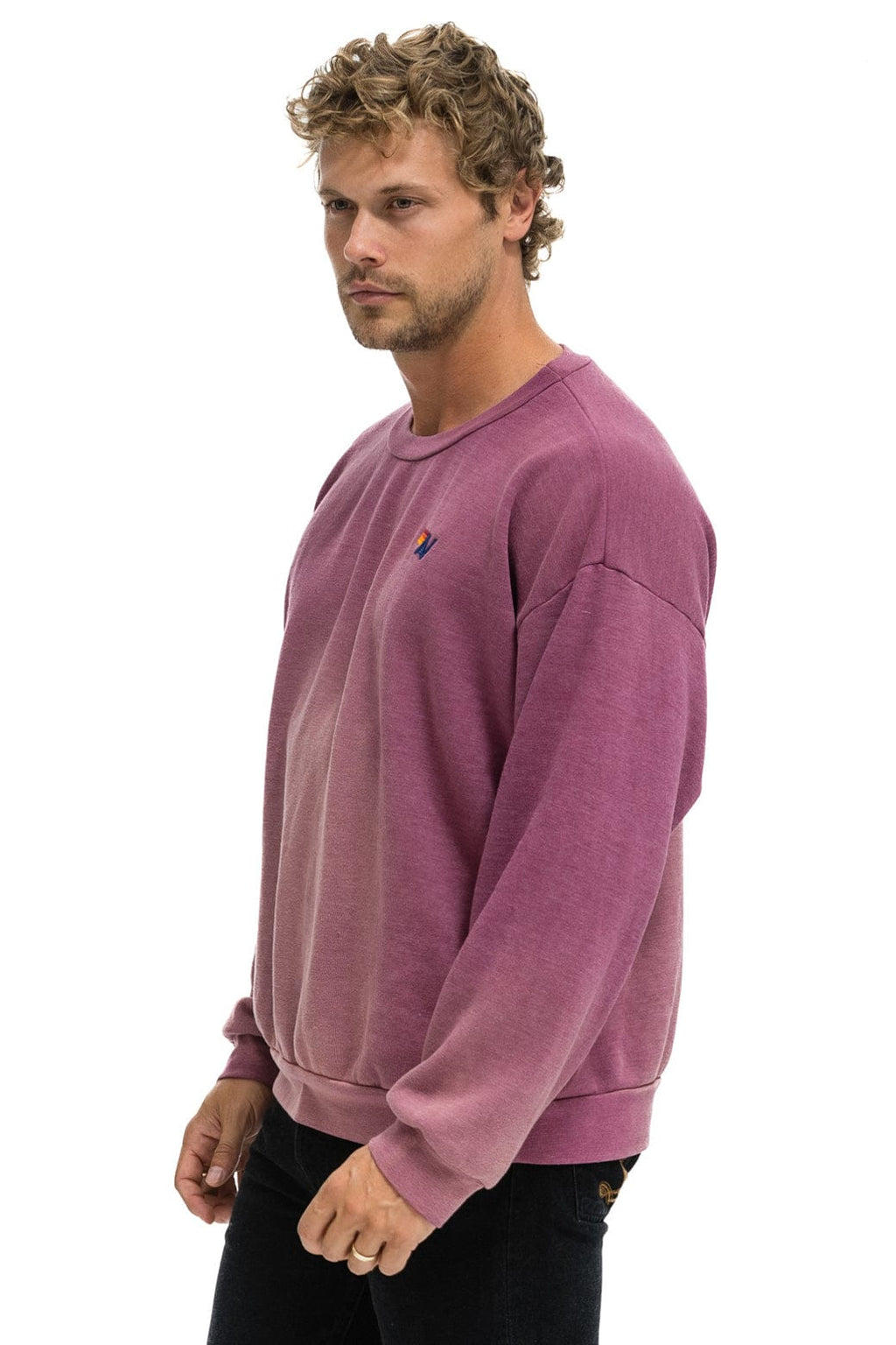Retro ESSENTIAL RELAXED CREW SWEATSHIRT - FADED BERRY