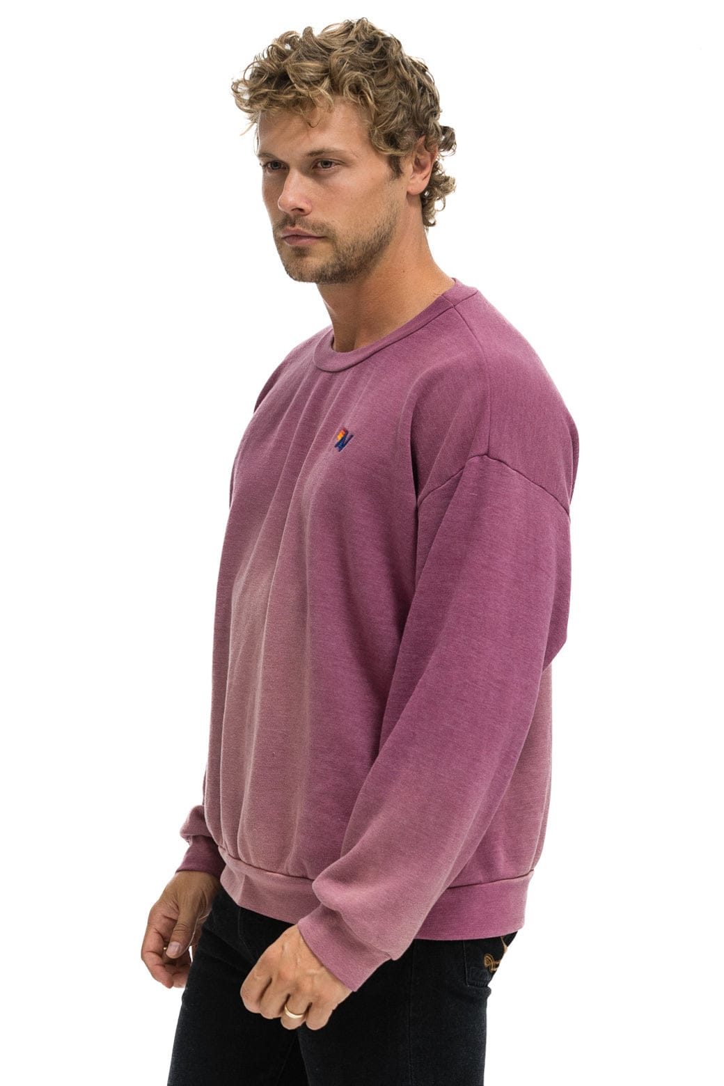 Retro ESSENTIAL RELAXED CREW SWEATSHIRT - FADED BERRY