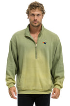 Retro ESSENTIAL HALF ZIP RELAXED SWEATSHIRT - FADED ARMY