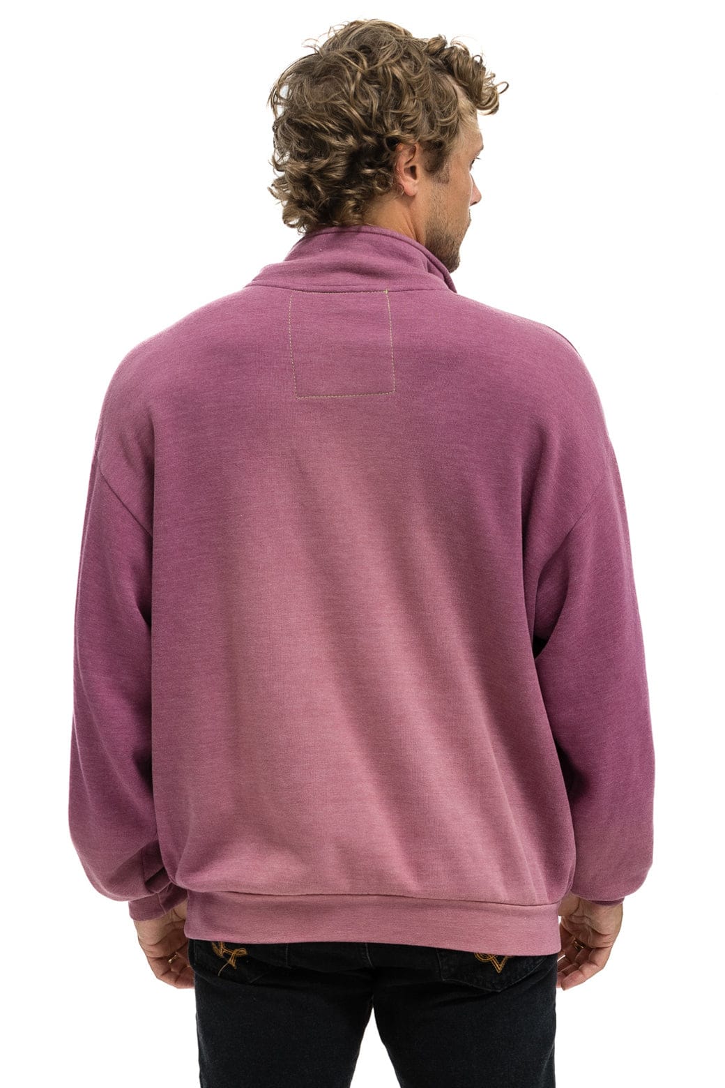 Retro ESSENTIAL HALF ZIP RELAXED SWEATSHIRT - FADED BERRY