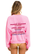 Retro JAZZ ASPEN SNOWMASS 2025 CREW SWEATSHIRT RELAXED - NEON PINK