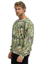Retro JUNGLE RELAXED CREW SWEATSHIRT - SAND