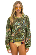 Retro JUNGLE RELAXED CREW SWEATSHIRT - VINTAGE CHARCOAL