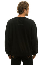 Retro LOCALS ONLY RELAXED CREW SWEATSHIRT - BLACK