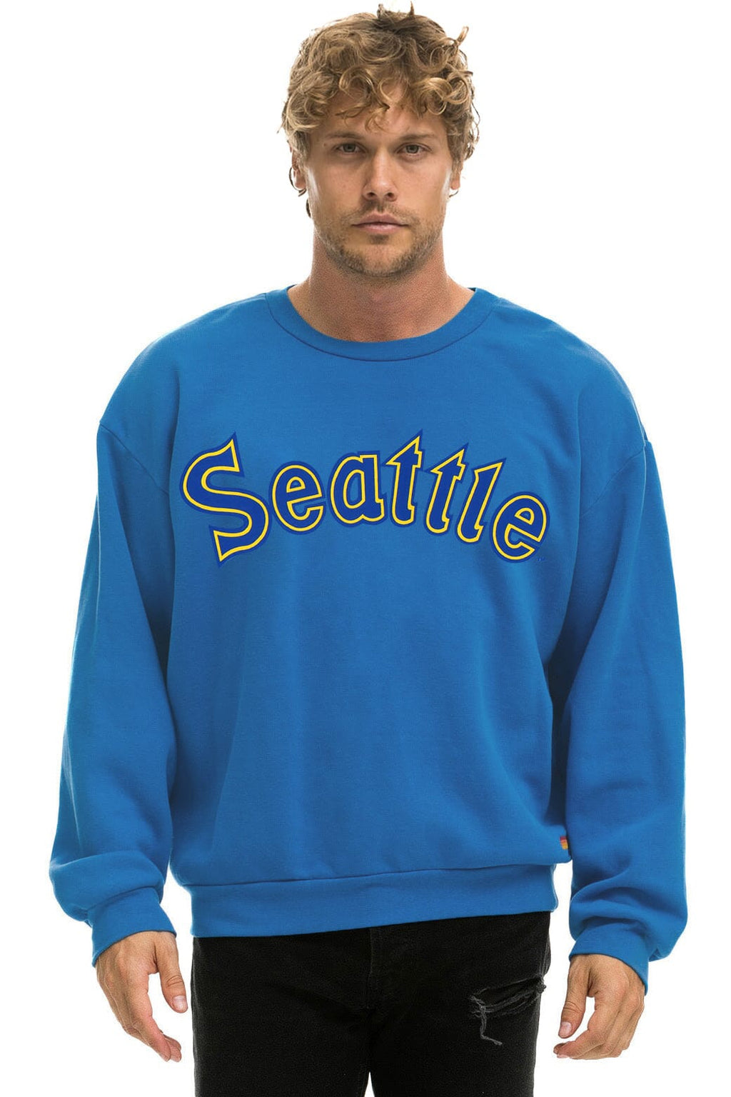 Retro SEATTLE MARINERS 2026 RELAXED CREW SWEATSHIRT - COBALT