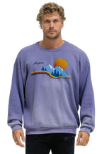 Retro ASPEN MOUNTAIN RELAXED CREW SWEATSHIRT - FADED GRAPE