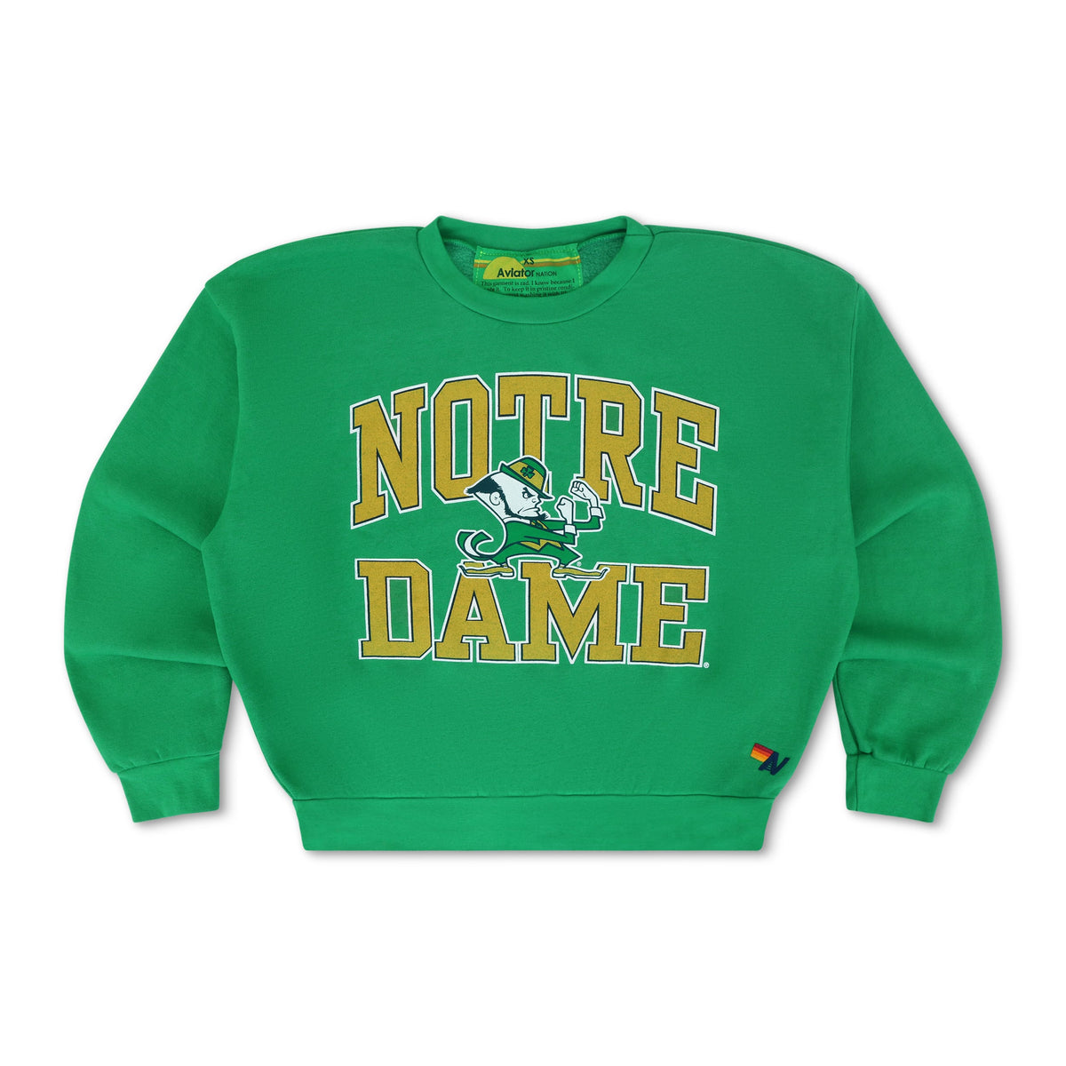 Retro NOTRE DAME 2026 RELAXED CREW SWEATSHIRT - KELLY GREEN