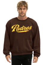 Retro SAN DIEGO PADRES 2026 RELAXED CREW SWEATSHIRT - BROWN