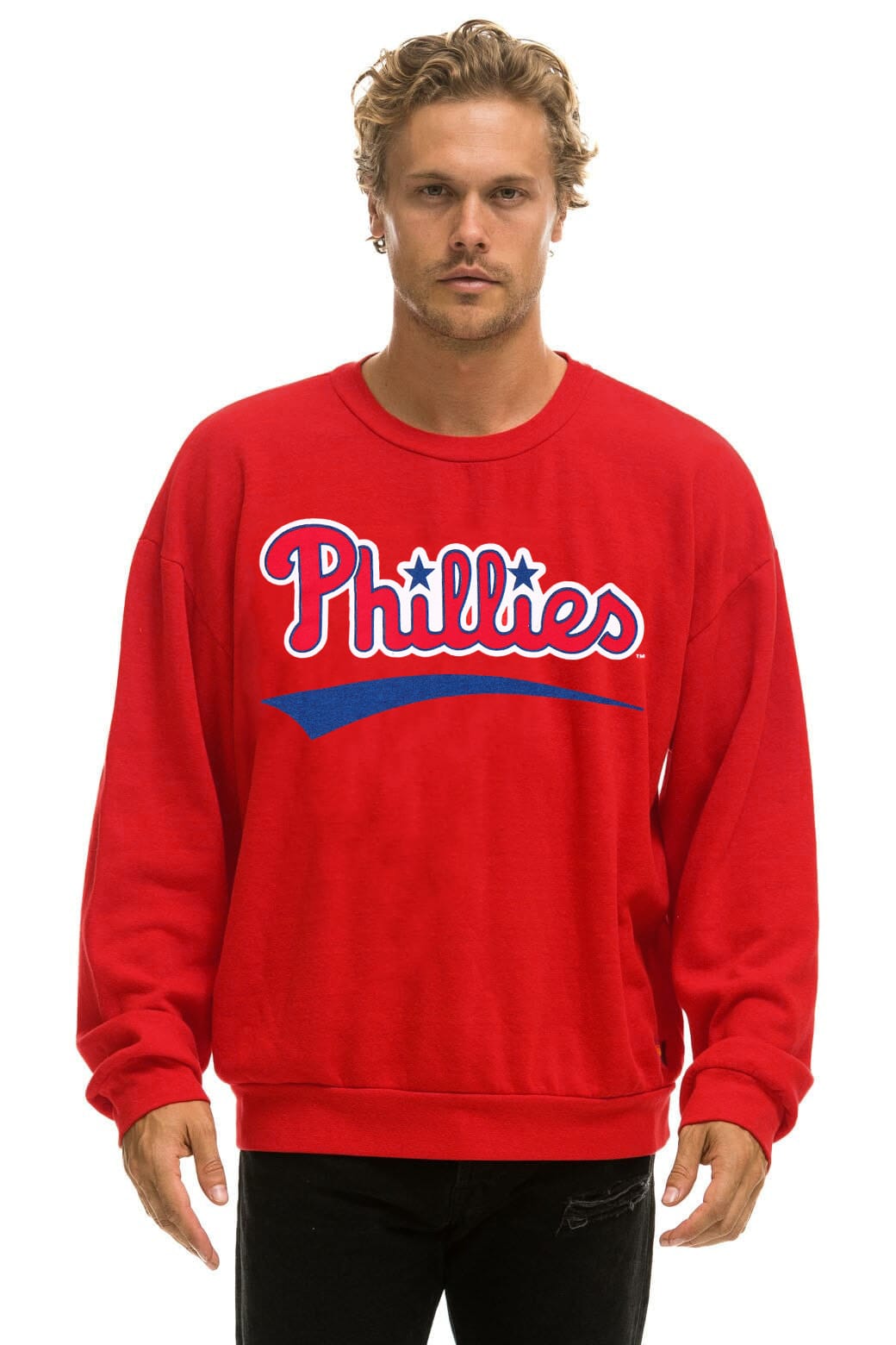 Retro PHILADELPHIA PHILLIES 2026 RELAXED CREW SWEATSHIRT - RED