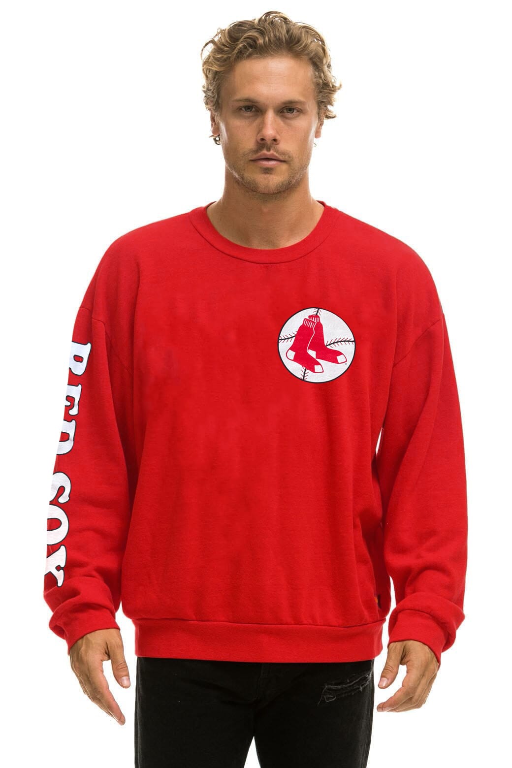 Retro BOSTON RED SOX 2026 RELAXED CREW SWEATSHIRT - RED