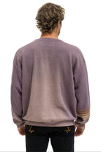 Retro RUGBY STITCH RELAXED CREW SWEATSHIRT - FADED MOCHA