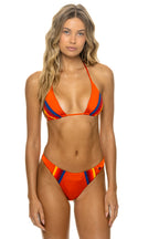 Retro 5 STRIPE LUXE BIKINI BOTTOMS - ORANGE