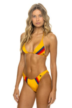 Retro 5 STRIPE LUXE BIKINI BOTTOMS - HONEY