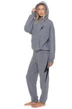Retro BOLT STITCH RELAXED PULLOVER HOODIE - HEATHER GREY