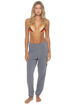 Retro BOLT STITCH SWEATPANTS - HEATHER GREY