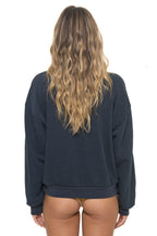 Retro BOLT STITCH RELAXED CREW SWEATSHIRT - CHARCOAL