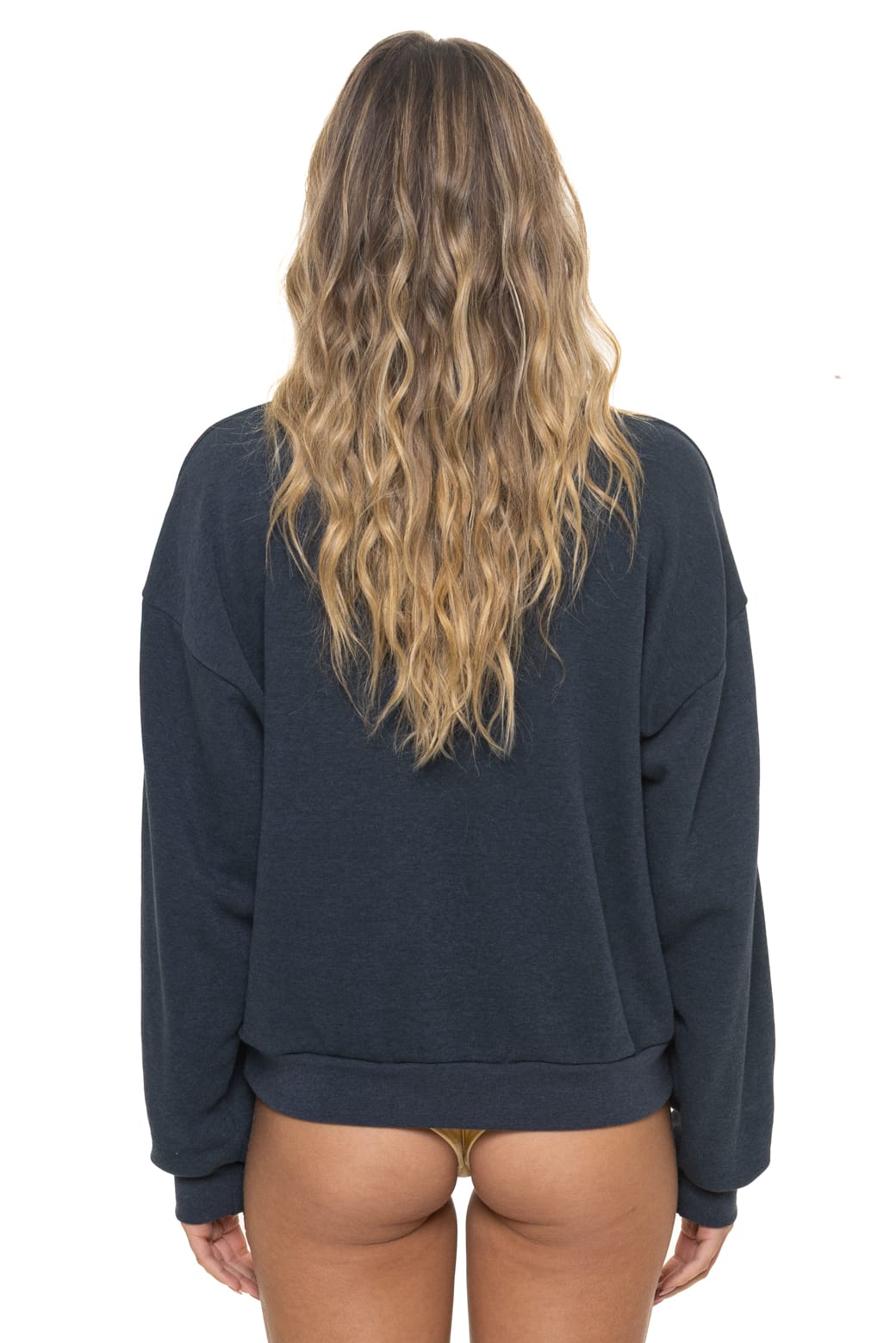Retro BOLT STITCH RELAXED CREW SWEATSHIRT - CHARCOAL