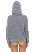 Retro NINJA PULLOVER HOODIE - HEATHER GREY