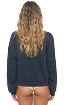 Retro AVIATOR NATION RELAXED VENICE CREW SWEATSHIRT - CHARCOAL
