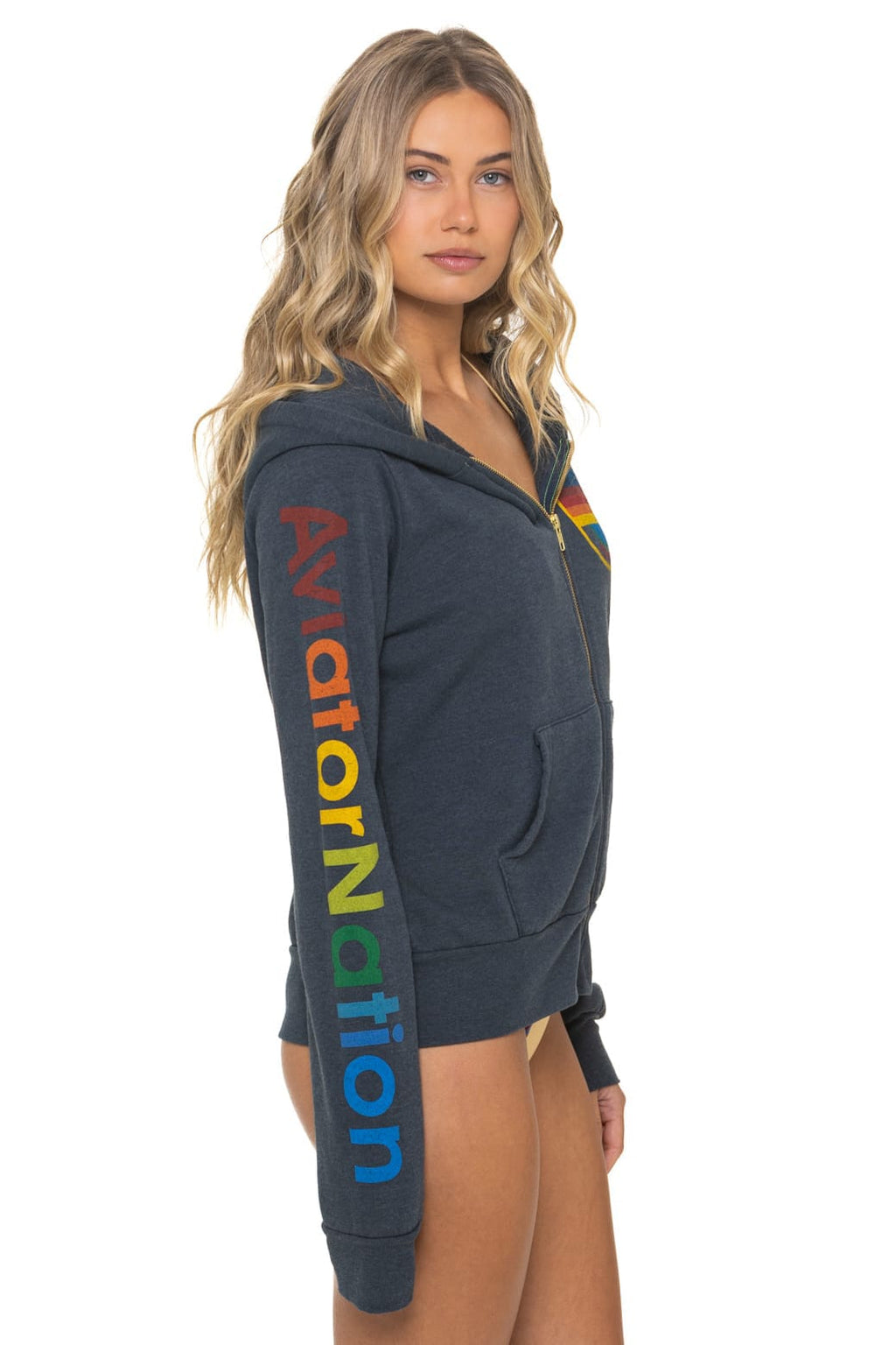 Retro AVIATOR NATION VENICE HOODIE - CHARCOAL