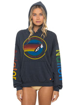 Retro AVIATOR NATION RELAXED VENICE PULLOVER HOODIE - CHARCOAL