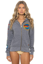 Retro AVIATOR NATION VENICE HOODIE - HEATHER GREY