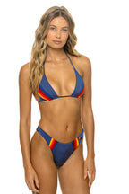 Retro 5 STRIPE LUXE BIKINI BOTTOMS - NAVY