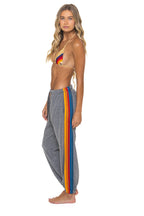 Retro 5 STRIPE SWEATPANTS - HEATHER GREY