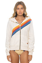 Retro DISCO ZIP HOODIE - VINTAGE WHITE