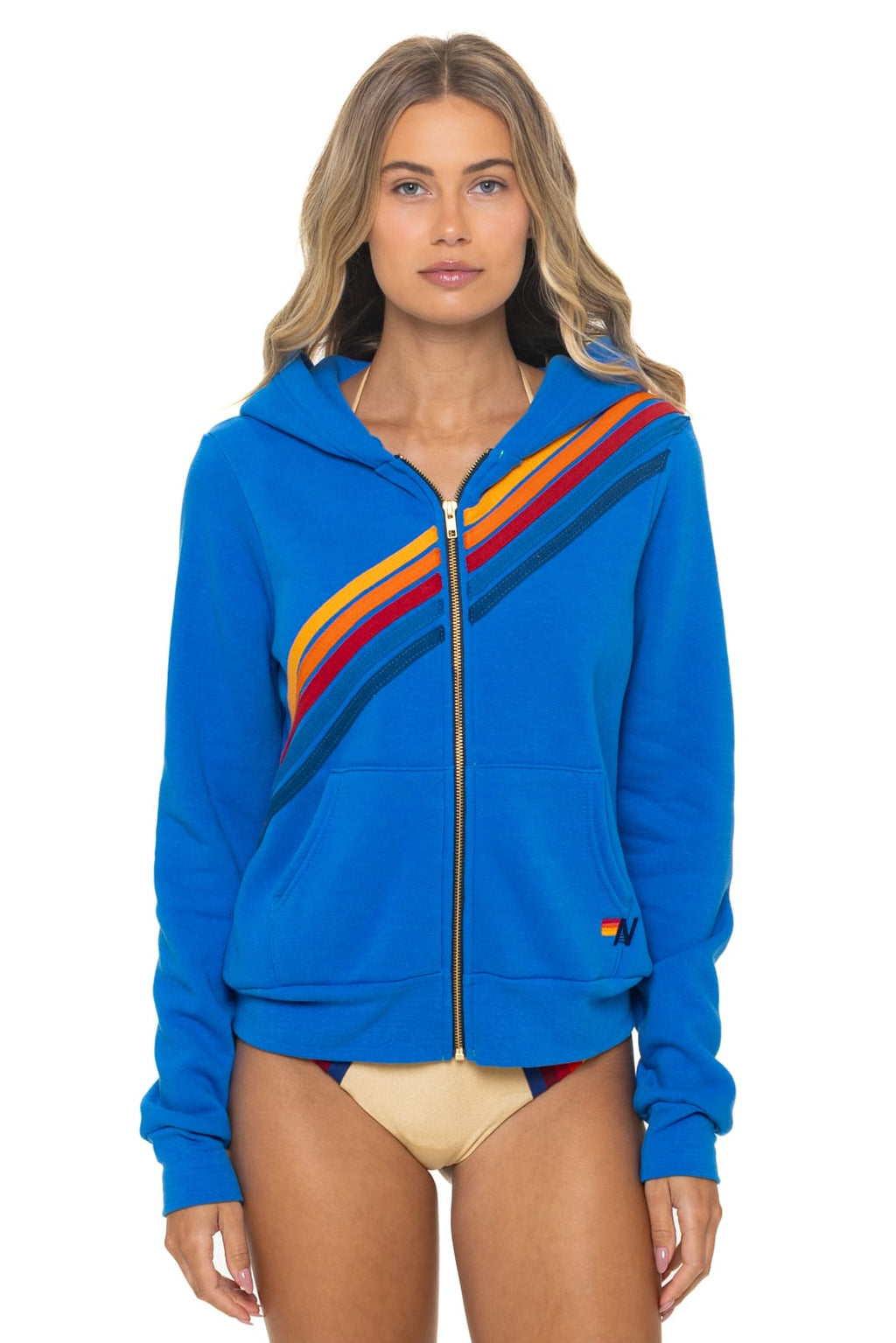 Retro DISCO ZIP HOODIE - OCEAN