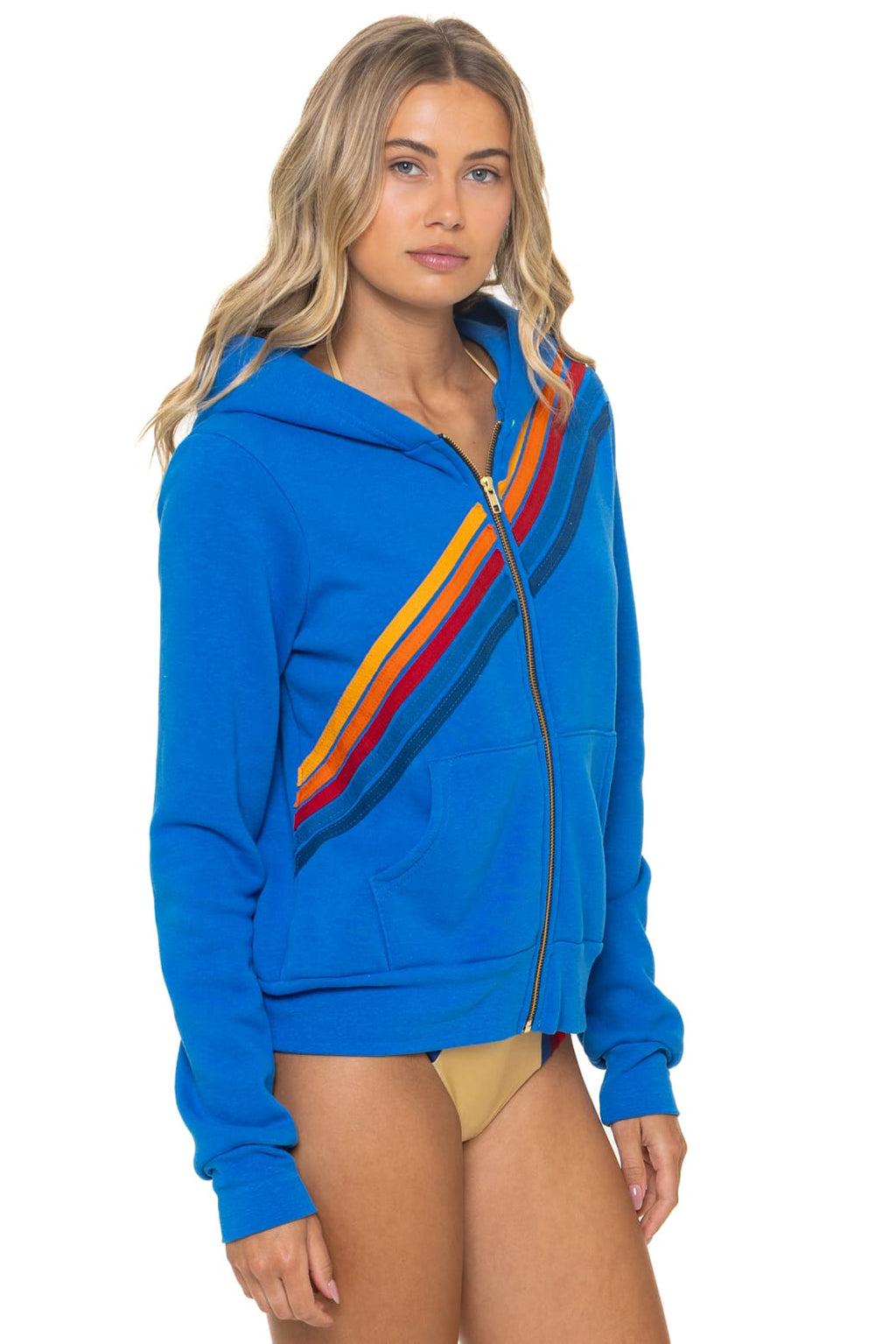 Retro DISCO ZIP HOODIE - OCEAN