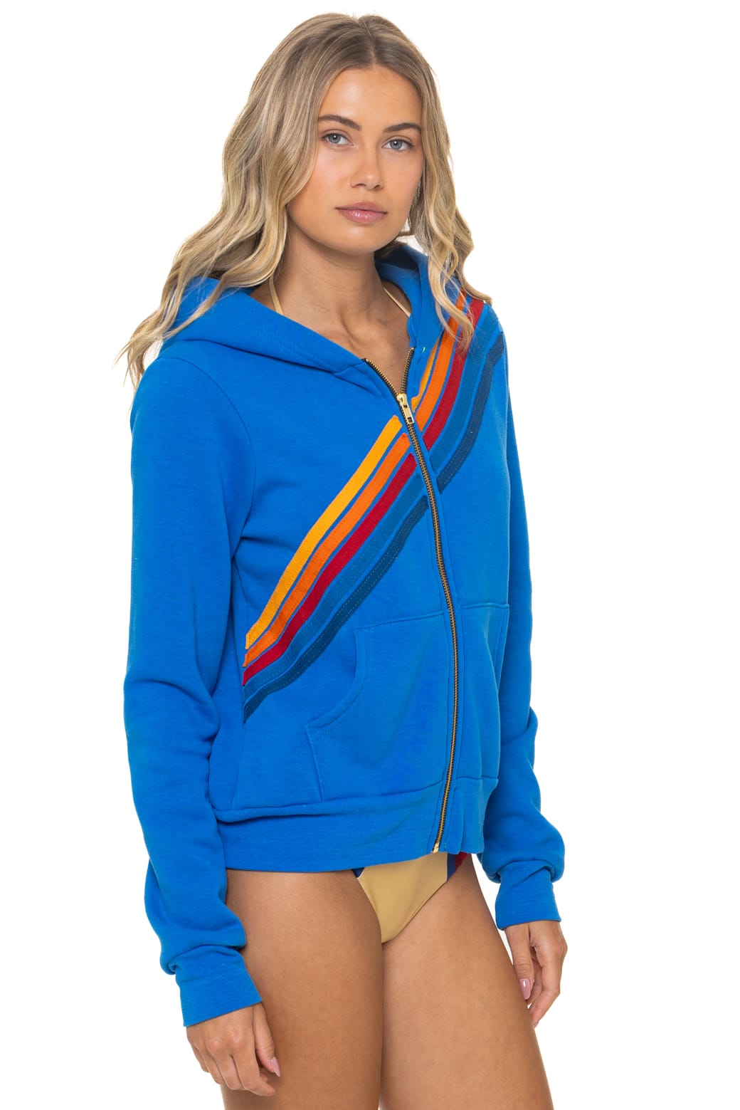 Retro DISCO ZIP HOODIE - OCEAN