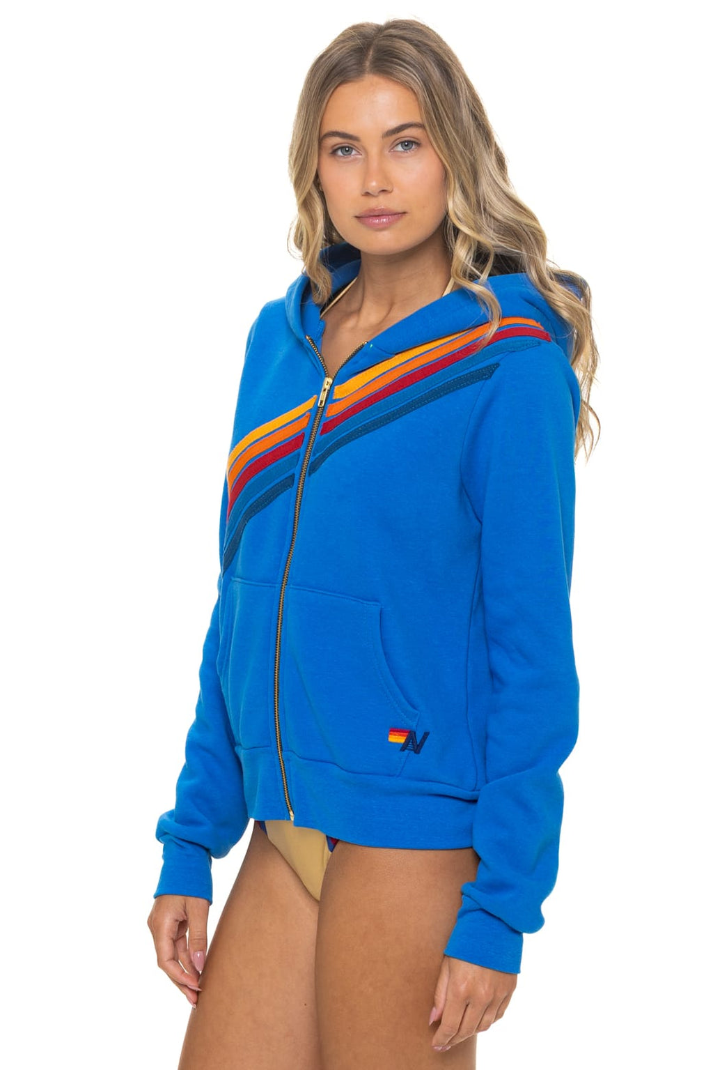 Retro DISCO ZIP HOODIE - OCEAN