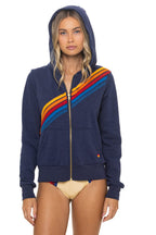 Retro DISCO ZIP HOODIE - NAVY