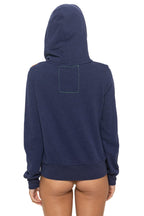 Retro DISCO ZIP HOODIE - NAVY