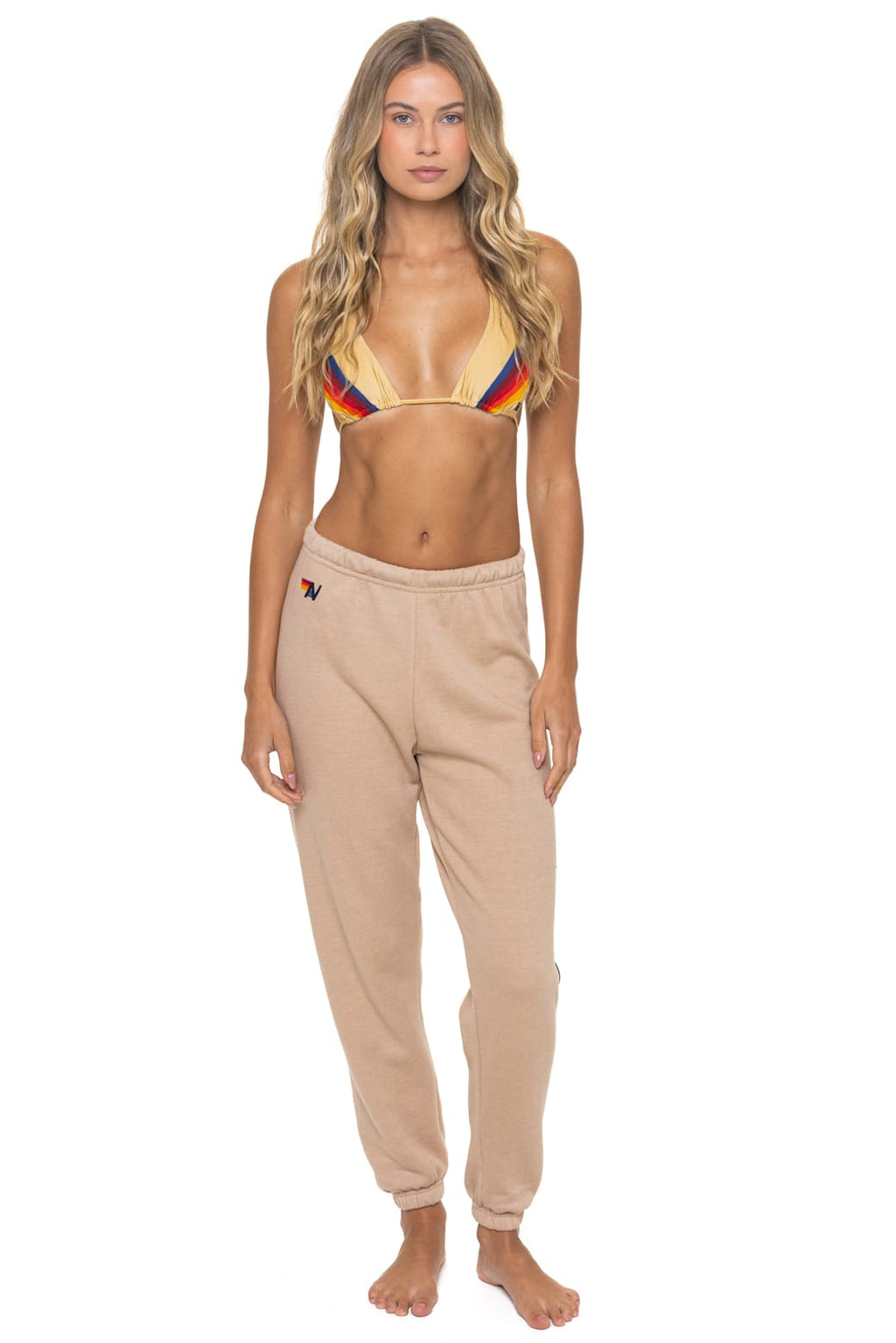 Retro BOLT STITCH SWEATPANTS - SAND