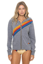 Retro DISCO ZIP HOODIE - HEATHER GREY