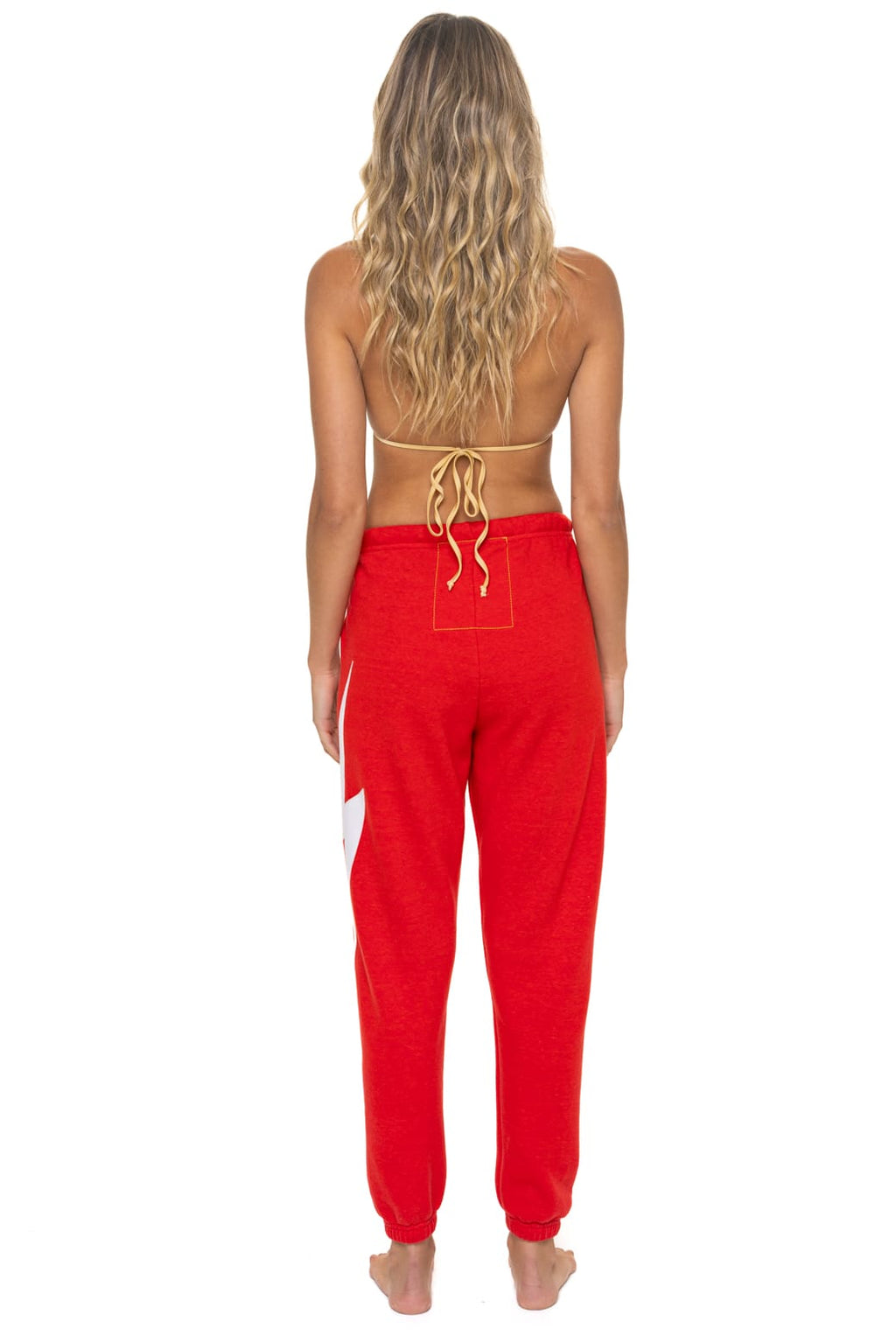 Retro BOLT STITCH SWEATPANTS - RED WHITE